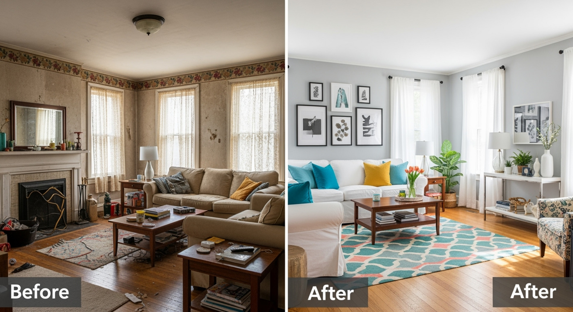 Budget Living Room Makeover - plan-s23.com